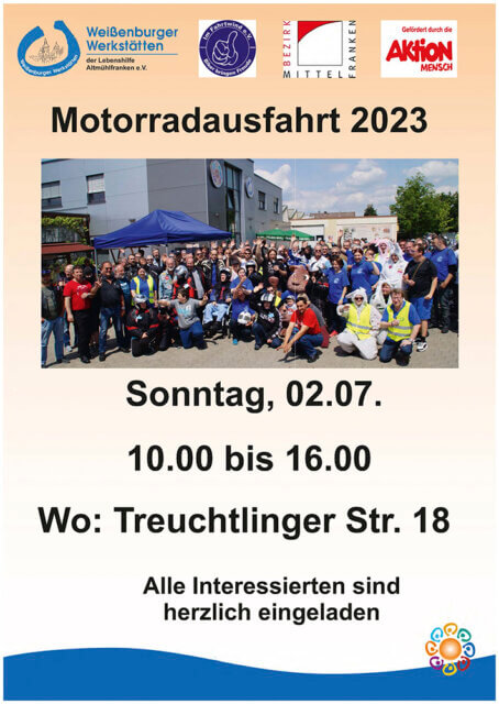 Motorradausfahrt der Weißenburger Werkstätten